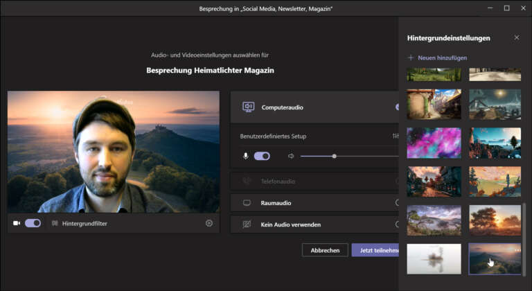 Fertig! Schon sitzt Du in der Pfalz oder im Schwarzwald oder sonst wo!