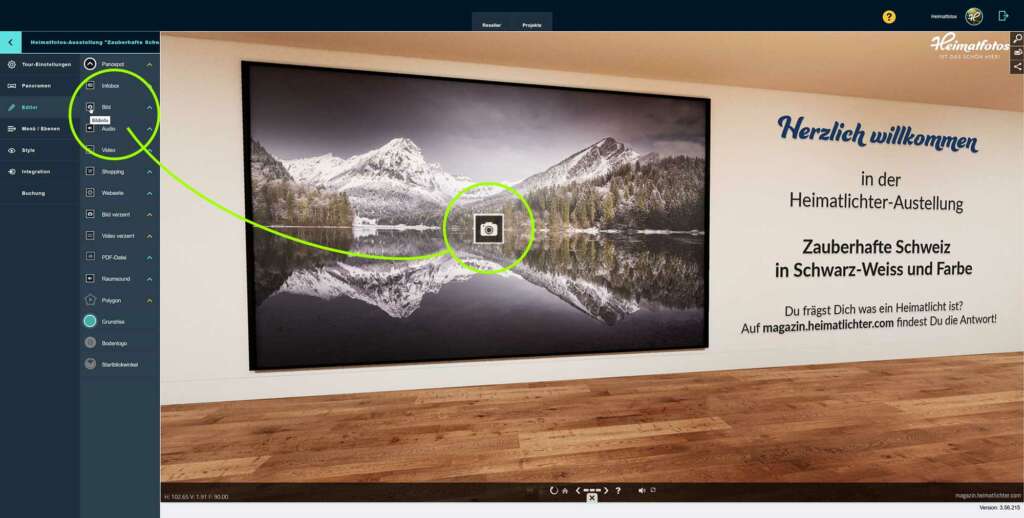 Anleitung: Erstellen einer virtuellen Ausstellung mit VR-EASY - Bild Hotspots platzieren