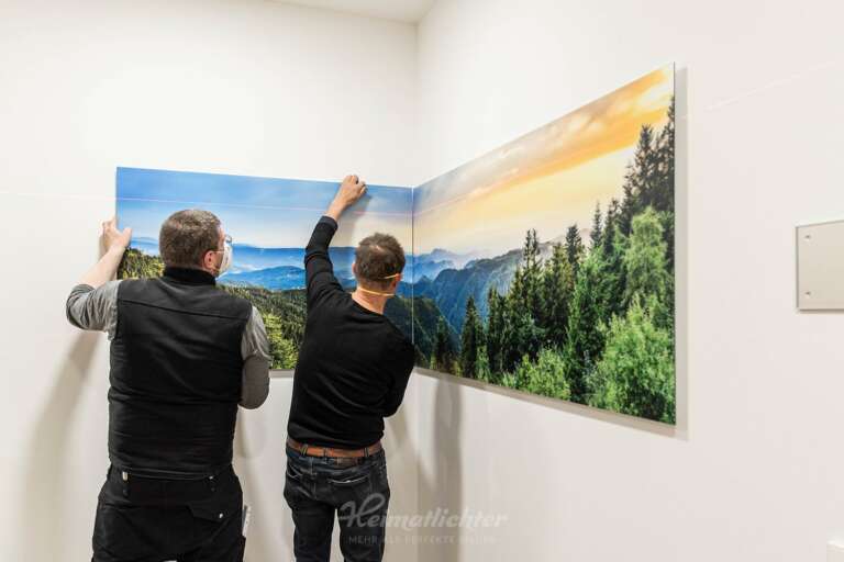 Wandbild von Heimatfotos.de in der DRK Tagespflege Bühl - Deutsches Rotes Kreuz - Montage durch das Fotofachlabor Trenkle (Freiburg i.Br.)