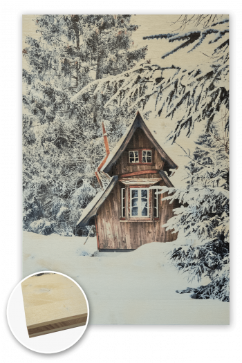 Hexenhaus aus dem Renchtal gedruckt im UV-Direktdruck auf Holz (3-Schicht-Platte Fichte/Tanne)