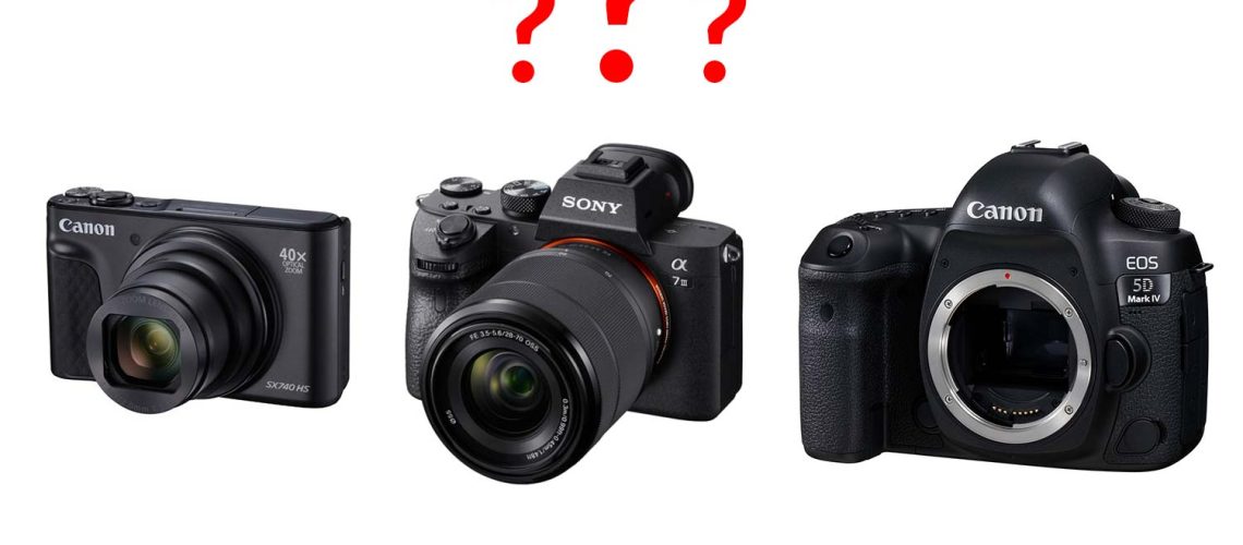 Welche Kamerasystem ist das richtige für mich? Sollte ich eine DSLR (Spiegelreflex Kamera), eine DSLM (spiegellose Systemkamera), eine Bridgekamera oder eine Kompaktkamera kaufen